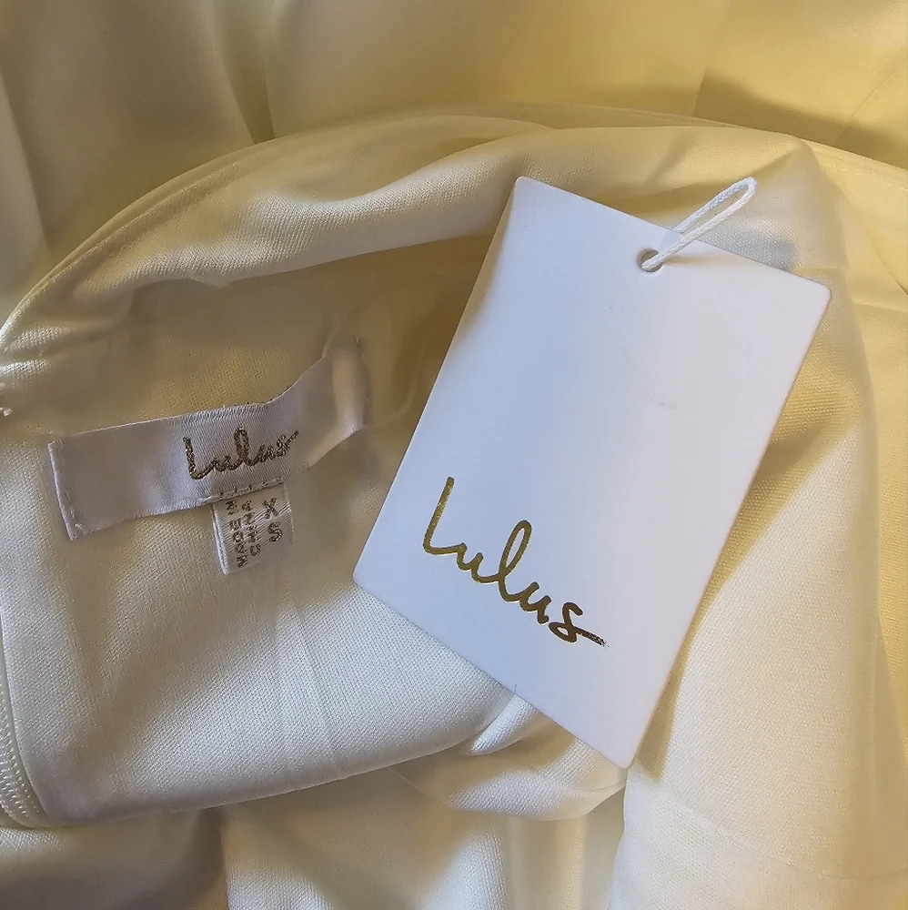 Lulus Women's Luxe Loveliness White Satin Backless Mermaid Maxi Dress, XS - Picture 9 of 9